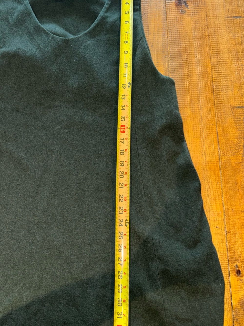 UNIQLO Dark Green Brushed Jersey Sleeveless Dress Size L Large with Pockets - Picture 4 of 9